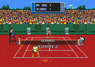 Davis Cup Tennis screenshot for Genesis
