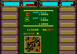 Herzog Zwei screenshot for Genesis