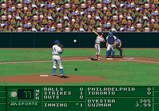 La Russa Baseball 95 screenshot for Genesis