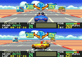 OutRunners screenshot for Genesis