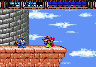 Rocket Knight Adventures screenshot for Genesis