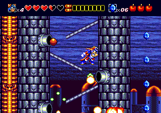 Sparkster: Rocket Knight Adventures 2 screenshot for Genesis