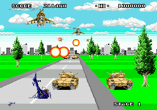 Super Thunder Blade screenshot for Genesis