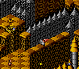 Snake Rattle 'n' Roll screenshot for MD PAL