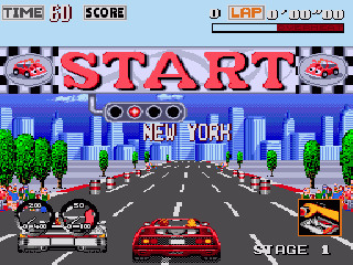 Turbo Out Run screenshot for MD