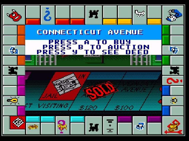 Monopoly screenshot for SNES