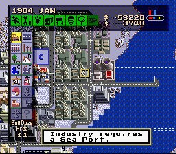 SimCity screenshot for SNES