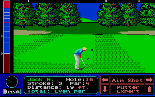Jack Nicklaus' Turbo Golf screenshot for TG-16